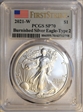 2021-W $1 Burnished Silver Eagle-Type 2 First Strike SP69