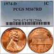1974-D 1C MS67RD