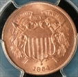 1864 2C Large Motto MS65RD