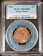 1864 2C Large Motto MS65RD
