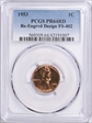 1953 1C Re-Engraved Design, FS-402 PR64RD