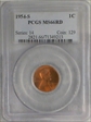 1954-S 1C MS66RD