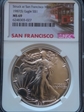 Struck at San Francisco Mint 1987 (S) S1$  Eagle  MS69
