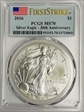 2016 $1 Silver Eagle Silver Eagle - 30th Anniversary First Strike MS70
