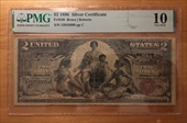 1896 $2 Educational Silver Certificate 10 - Very Good