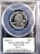 2001-S 25C New York Silver PR70DCAM