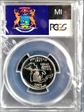 2004-S 25C Michigan Silver PR70DCAM