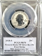 2018-S 25C Pictured Rocks NP-Silver Rev PR 50th Anniversary Set First Strike Cleveland Native PR70