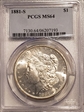 1881-S $1 MS64