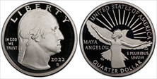 2022-S 25C Maya Angelou-Silver PR70DCAM