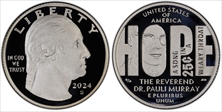 2024-S 25C Rev. Dr. Pauli Murray Silver First Strike PR70DCAM