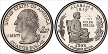 2003-S 25C Alabama Silver PR69DCAM