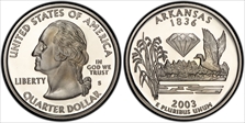 2003-S 25C Arkansas Silver PR69DCAM