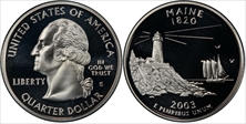 2003-S 25C Maine Silver PR69DCAM