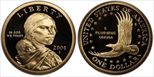 2001-S SAC$1 PR70DCAM