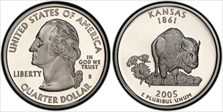 2005-S 25C Kansas Silver PR69DCAM