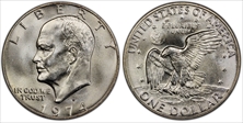 1974-S $1 Silver MS67