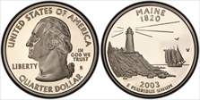 2003-S 25C Maine PR69DCAM