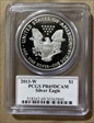 2013-W $1 Silver Eagle Mercanti Signature PR69DCAM