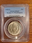 1950-S 50C Booker T. Washington MS65