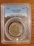 1936 50C Cleveland MS65