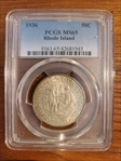 1936 50C Rhode Island MS65