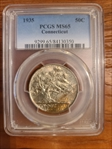 1935 50C Connecticut MS65