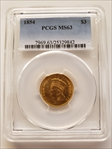1854 $3 MS63