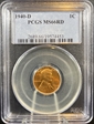 1940-D 1C MS66RD