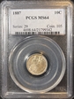 1887 10C MS64