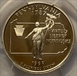 1999-S 25C Pennsylvania Silver PR69DCAM