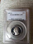 1991-S 25C PR70DCAM