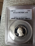 1987-S 25C PR70DCAM
