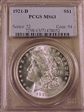 1921-D $1 MS63