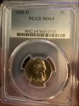 1950-D 5C MS64