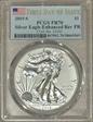 2019-S $1 Silver Eagle Enhanced Rev PR First Day of Issue PR70