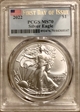 2022 $1 Silver Eagle First Day of Issue MS70