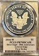 2016-W $1 Silver Eagle Silver Eagle - 30th Anniversary FS LE Mercanti PR70DCAM
