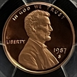 1987-S 1C PR70DCAM