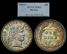 1916-S 10C Barber MS62