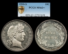 1910-S 10C MS63+