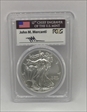 2014-W $1 Burnished Silver Eagle Mercanti Signature SP70