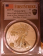 2019-W $1 Silver Eagle Enhanced Rev PR Pride of Two Nations, U.S. Set FDI Black Shield PR70