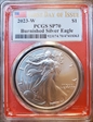 2023-W $1 Burnished Silver Eagle First Day of Issue SP70