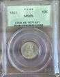 1891 10C MS65