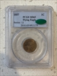 1857 1C Flying Eagle MS63
