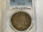 1798 $1 Large Eagle F12