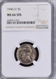 1946-D 5C MS 66 5FS