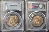 1957 50C MS65FBL