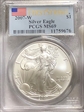 2007-W $1 Burnished Silver Eagle First Strike SP69